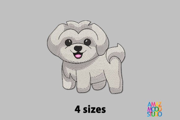 Cute White Dog Embroidery Review for Holiday Crafts