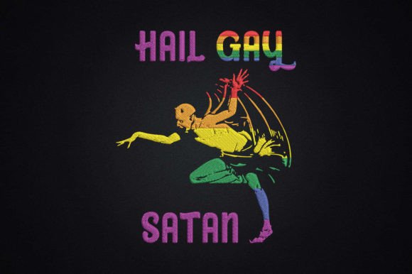 Reviewing the Hail Gay Satan Goth Pride Design